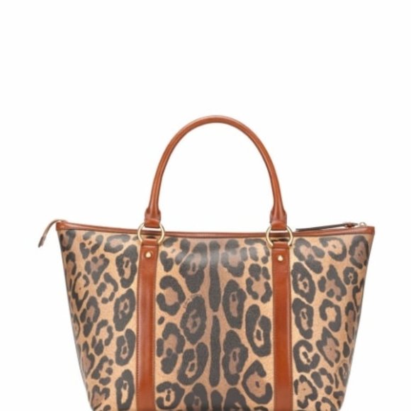 "Exude Elegance with the DOLCE & GABBANA Leopard-Print Crespo Handbag for Women" - Picture 4 of 5